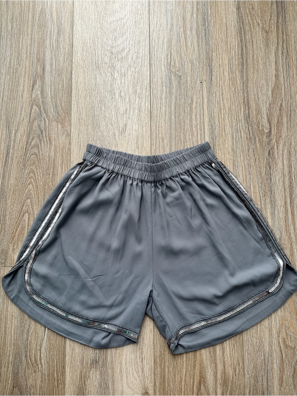 Benetton charcoal gray flowy shorts